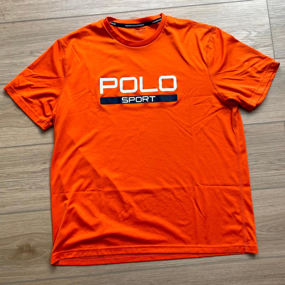 Polo Ralph Lauren Performance Mens Orange Short Sleeve T-Shirt Large Activewear
